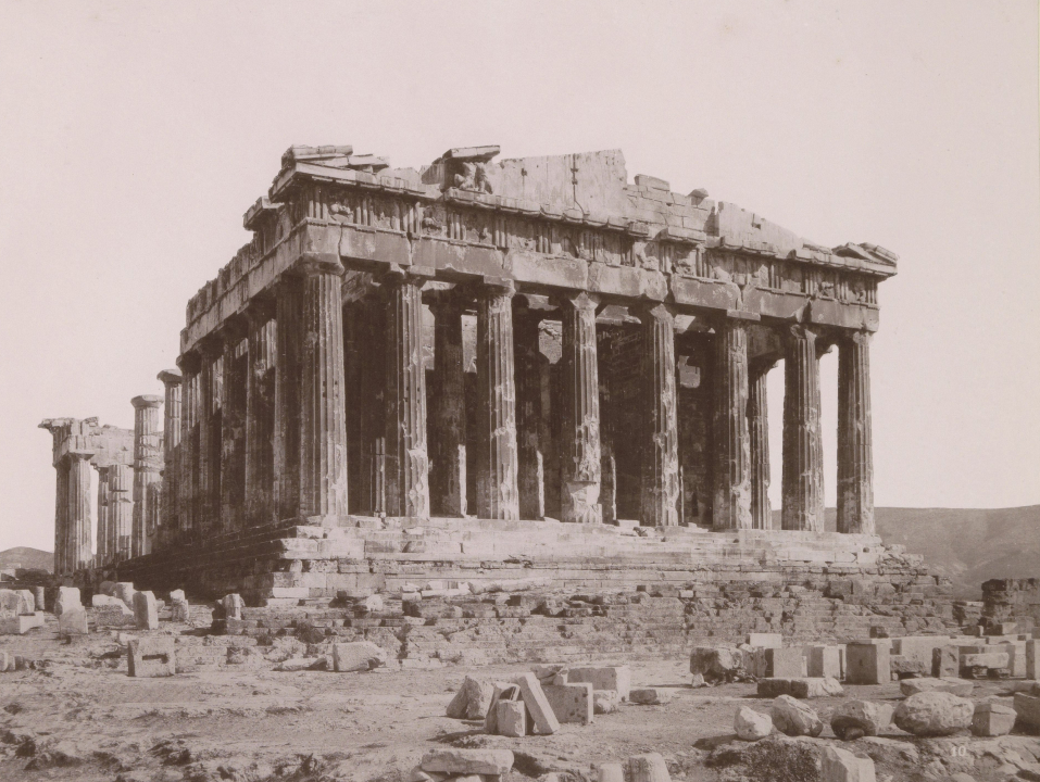 Parthenon on the Acropolis in Athens (west side), by Rhomaides Frères