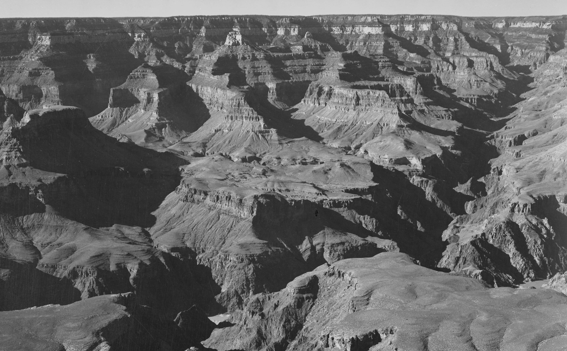 Canyon and ravine, “Grand Canyon National Park,” Arizona, by Ansel Adams